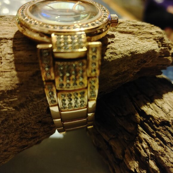Wristwatch Michael Kors Logo Stainless Steel Rose Gold Watch Crystal Accents main image 5